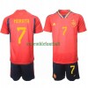 Maillot de Supporter Espagne Alvaro Morata 7 Domicile Coupe du Monde 2022 Pour Enfant